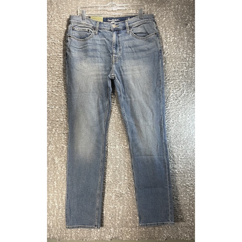 Goodfellow & Co Total Flex Blue Denim Slim Straight Fit‎ Jeans 34 Mid Rise NWT